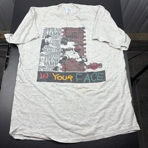 Vintage Tultex In Your Face Basketball Graphic T Shirt Streetwear‎ Hip Hop